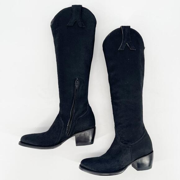 NWOB Old Gringo Black Mayra Hair on Hyde Leather Tall Western Cowgirl Boot 6.5 - Picture 5 of 12